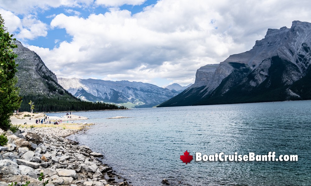 Banff Lake Boat Cruise Beach Area