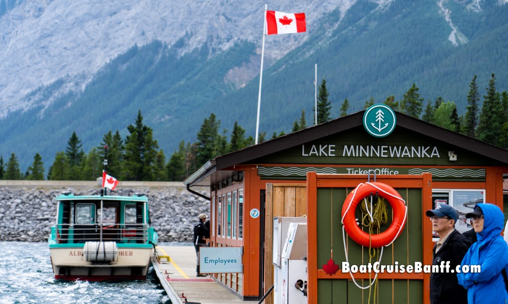Boarding the Banff Lake Boat Cruise