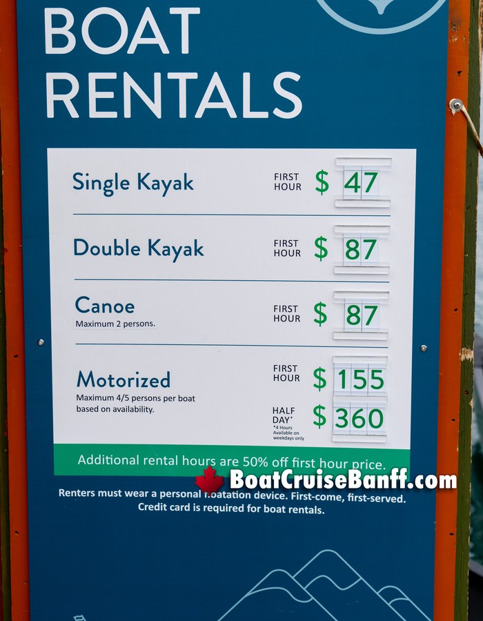 Banff Boat Cruise Rental Prices