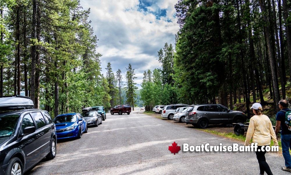 Parking at Banff's Boat Cruise